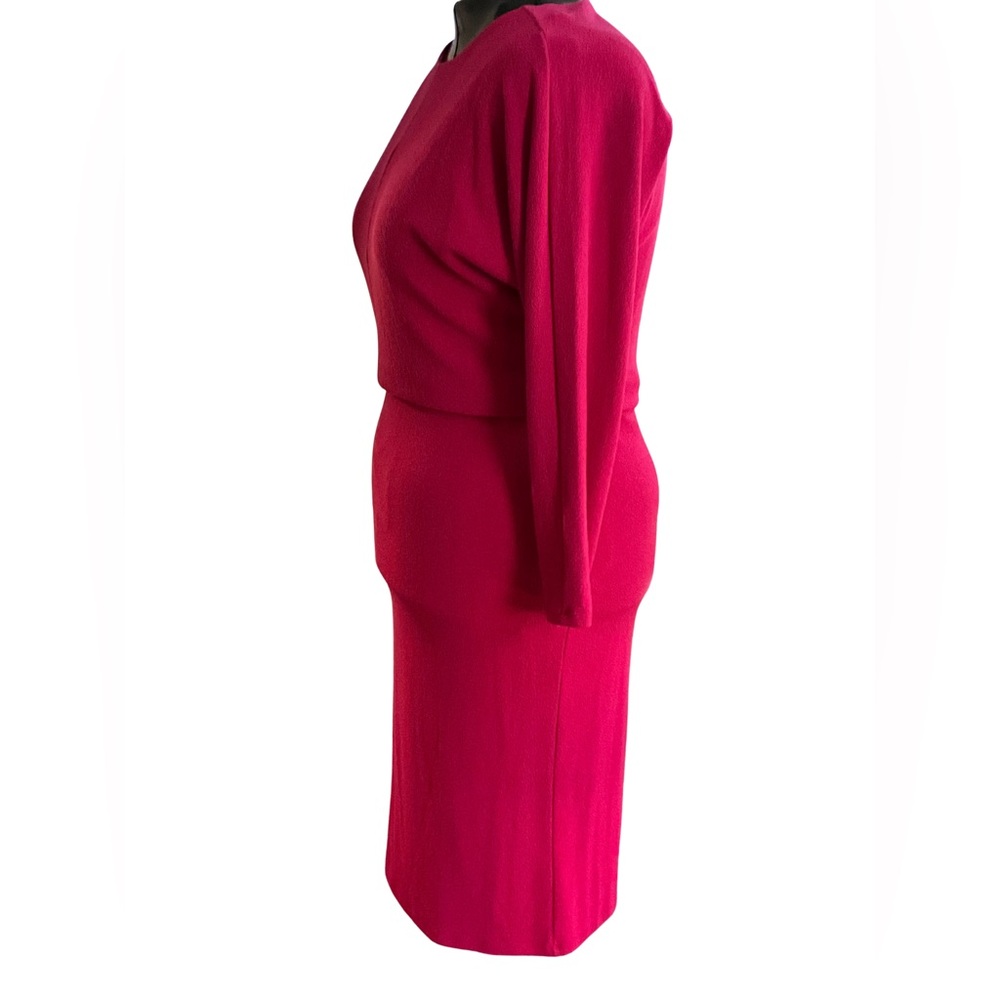 Heidi Daus Dolman Sleeve Blouson Dress Magenta 1X NWT Designer Hot Pink - Picture 7 of 7